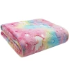 Cross-border delivery of flannel luminous colored horse blankets, kindergarten baby blankets, office blankets, sofa cover blankets, nap blankets Specification image